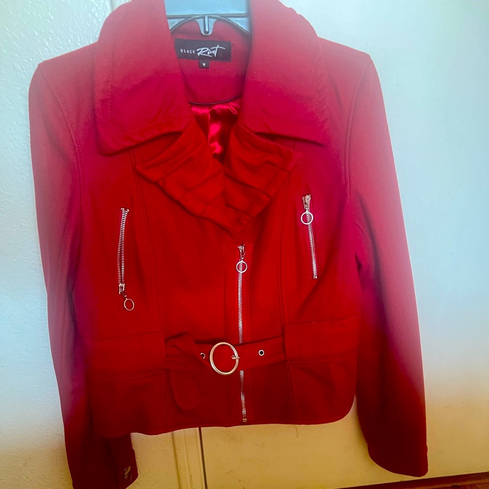 Black Rivit Red coat